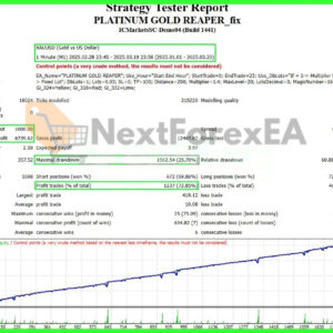 PLATINUM GOLD REAPER EA MT4 balance 1000 backtest